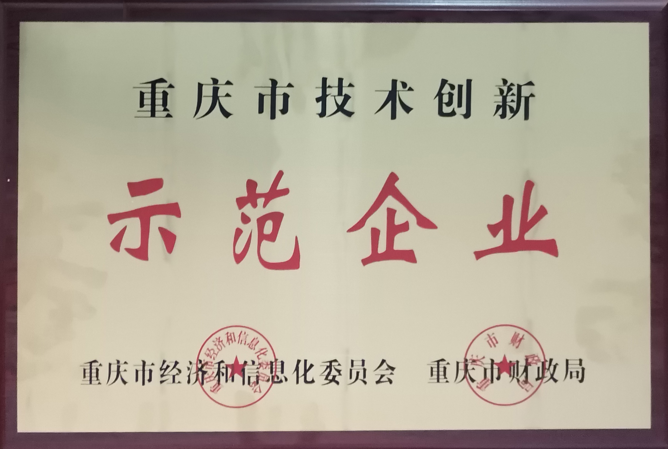 重庆市技术创新示范企业20230310